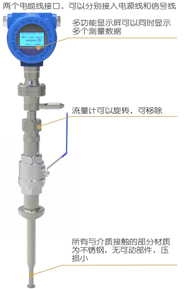 DN125熱式氣體質(zhì)量流量計(jì)結(jié)構(gòu)圖